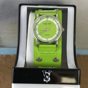 Vintage Accessories - Sergio Valente Vintage Lime Green & Silver Watch Vintage Accessories - Sergio Valente Vintage Lime Green & Silver Watch